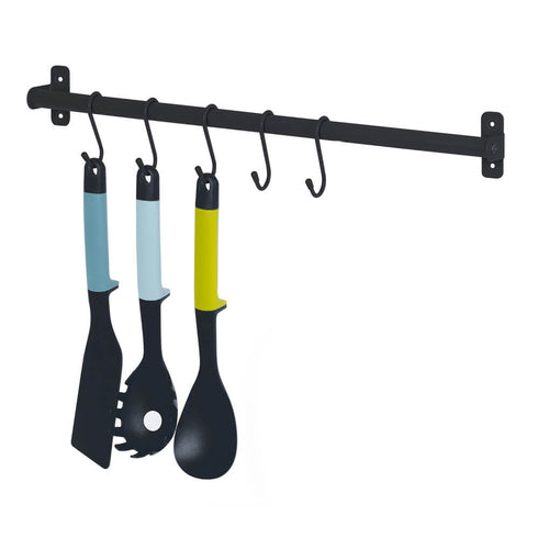 50cm Wall Mounted Rail - Black